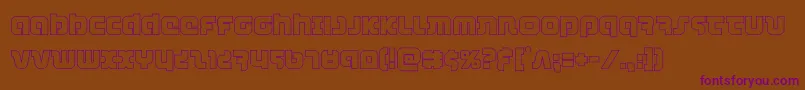 combatdroidout Font – Purple Fonts on Brown Background