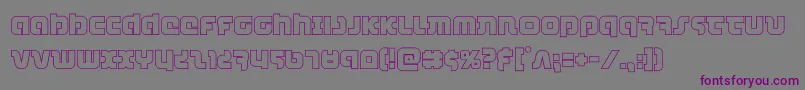 combatdroidout Font – Purple Fonts on Gray Background