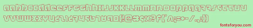 combatdroidout Font – Red Fonts on Green Background