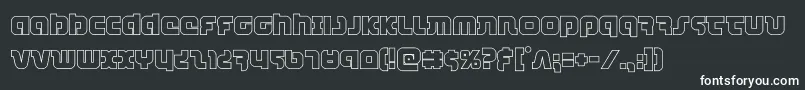Шрифт combatdroidout – белые шрифты на чёрном фоне