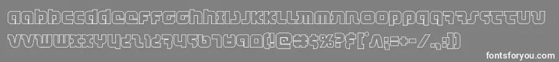 Шрифт combatdroidout – белые шрифты на сером фоне