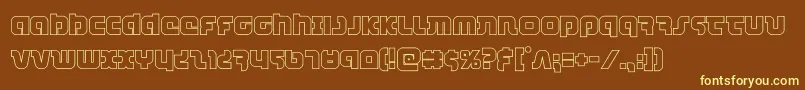 combatdroidout Font – Yellow Fonts on Brown Background