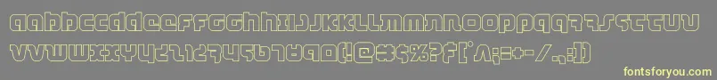 combatdroidout Font – Yellow Fonts on Gray Background