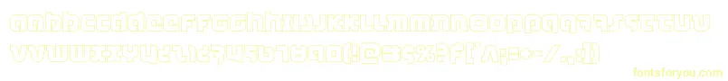 combatdroidout Font – Yellow Fonts on White Background