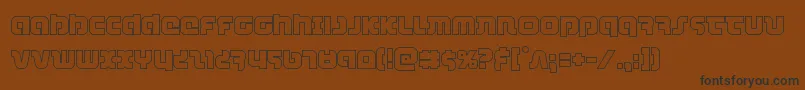 combatdroidout Font – Black Fonts on Brown Background