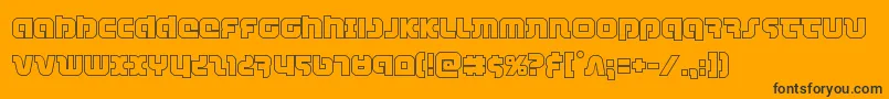 combatdroidout Font – Black Fonts on Orange Background