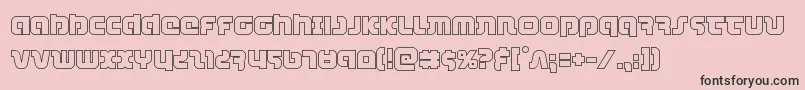 combatdroidout Font – Black Fonts on Pink Background