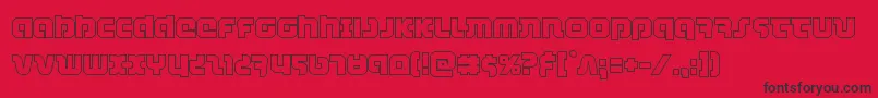 combatdroidout Font – Black Fonts on Red Background