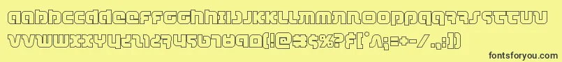 combatdroidout Font – Black Fonts on Yellow Background