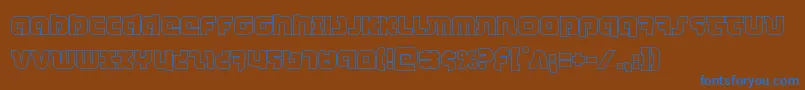 combatdroidout Font – Blue Fonts on Brown Background