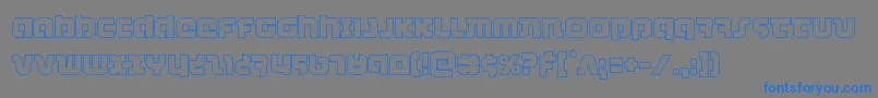 combatdroidout Font – Blue Fonts on Gray Background