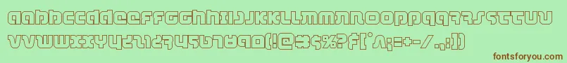 combatdroidout Font – Brown Fonts on Green Background