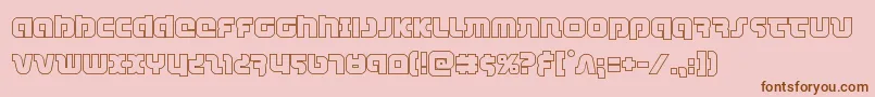 combatdroidout Font – Brown Fonts on Pink Background