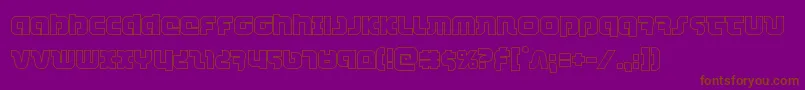 combatdroidout Font – Brown Fonts on Purple Background