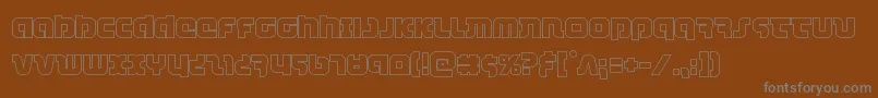 combatdroidout Font – Gray Fonts on Brown Background