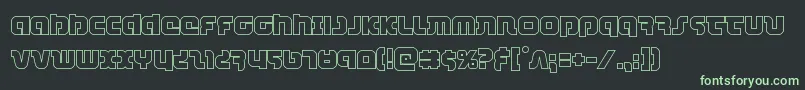 combatdroidout Font – Green Fonts on Black Background