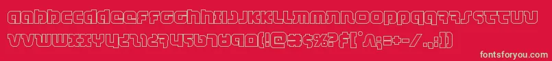 combatdroidout Font – Green Fonts on Red Background