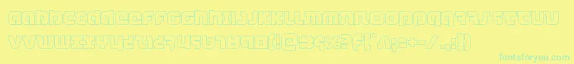 combatdroidout Font – Green Fonts on Yellow Background