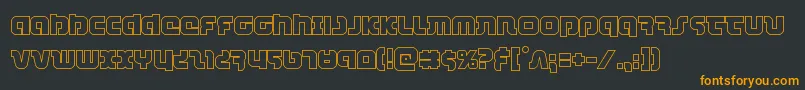 combatdroidout Font – Orange Fonts on Black Background