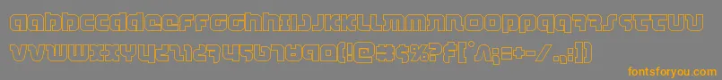 combatdroidout Font – Orange Fonts on Gray Background