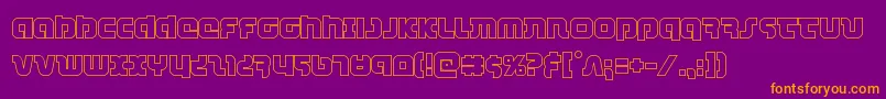 combatdroidout Font – Orange Fonts on Purple Background