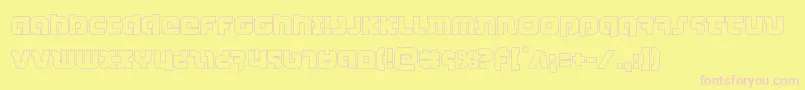 combatdroidout Font – Pink Fonts on Yellow Background