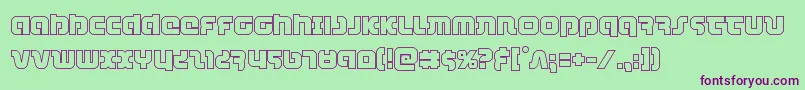 combatdroidout Font – Purple Fonts on Green Background