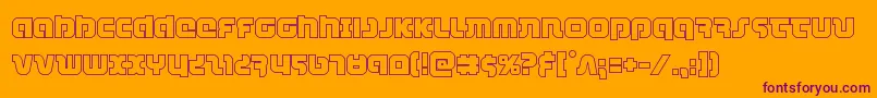 combatdroidout Font – Purple Fonts on Orange Background