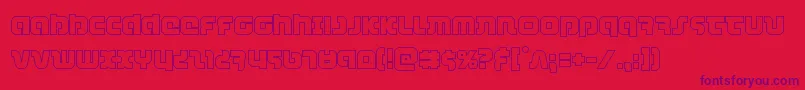 フォントcombatdroidout – 赤い背景に紫のフォント