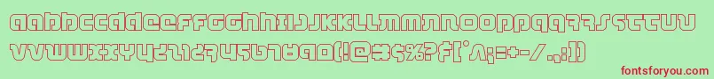 combatdroidout Font – Red Fonts on Green Background