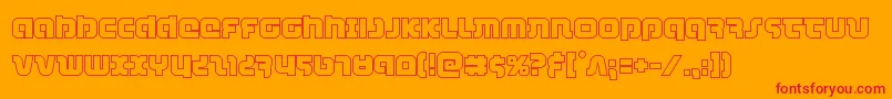 combatdroidout Font – Red Fonts on Orange Background