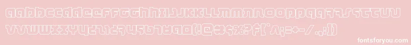 combatdroidout Font – White Fonts on Pink Background