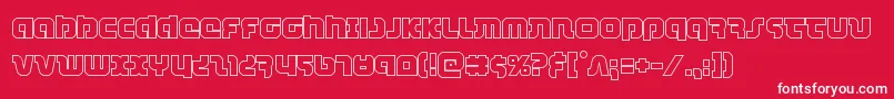 combatdroidout Font – White Fonts on Red Background