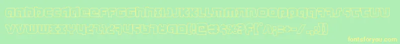 combatdroidout Font – Yellow Fonts on Green Background