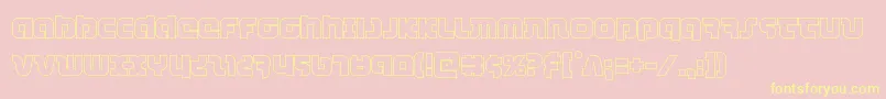 combatdroidout Font – Yellow Fonts on Pink Background