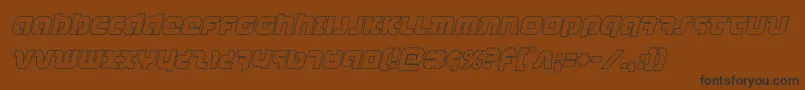 combatdroidoutital Font – Black Fonts on Brown Background