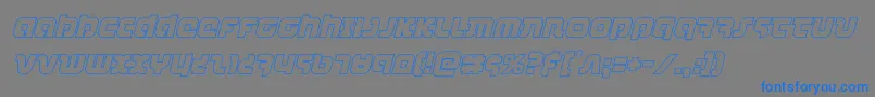 combatdroidoutital Font – Blue Fonts on Gray Background