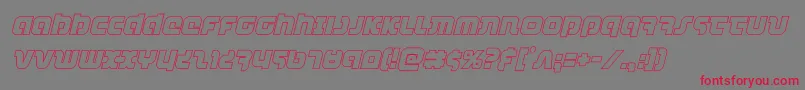combatdroidoutital-Schriftart – Rote Schriften auf grauem Hintergrund