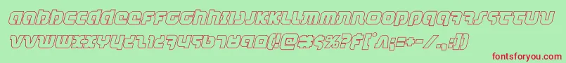 combatdroidoutital Font – Red Fonts on Green Background