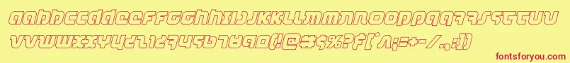 combatdroidoutital Font – Red Fonts on Yellow Background