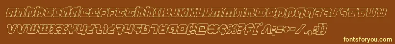 combatdroidoutital Font – Yellow Fonts on Brown Background