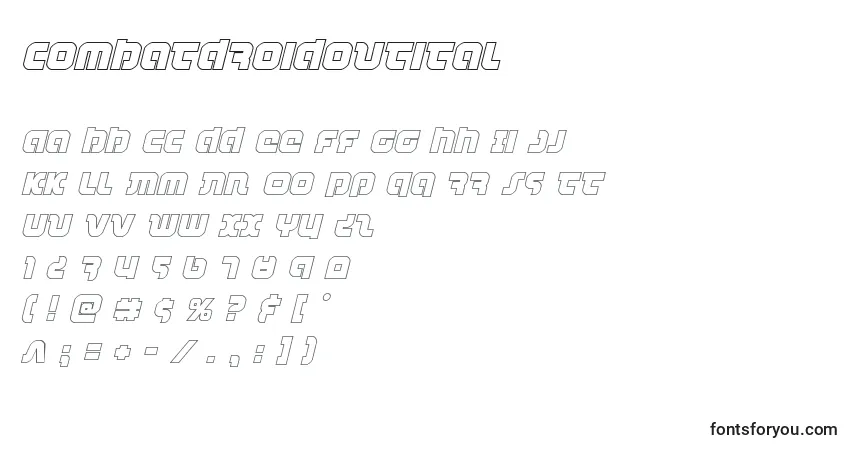 Schriftart Combatdroidoutital (123770) – Alphabet, Zahlen, spezielle Symbole