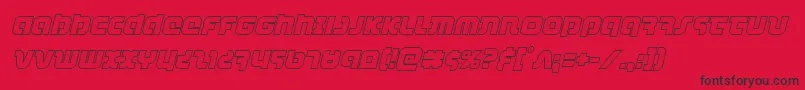 combatdroidoutital-fontti – mustat fontit punaisella taustalla