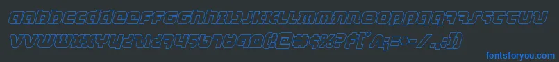 combatdroidoutital Font – Blue Fonts on Black Background