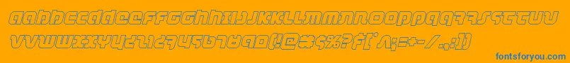 combatdroidoutital Font – Blue Fonts on Orange Background