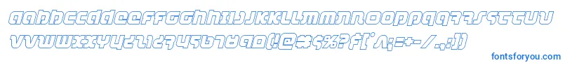 combatdroidoutital Font – Blue Fonts on White Background