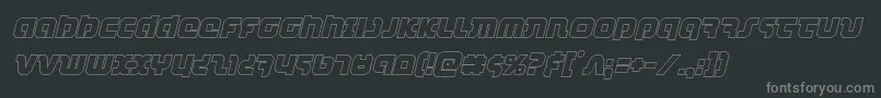 combatdroidoutital Font – Gray Fonts on Black Background