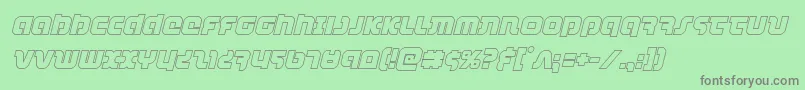 combatdroidoutital Font – Gray Fonts on Green Background
