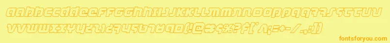 combatdroidoutital Font – Orange Fonts on Yellow Background