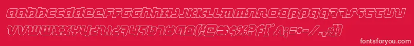 combatdroidoutital Font – Pink Fonts on Red Background